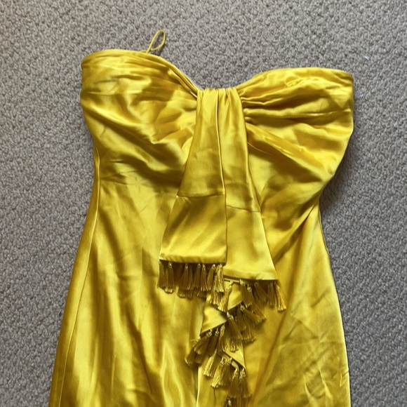 Cinq a sept Elise yellow tassel dress - Picture 3 of 10